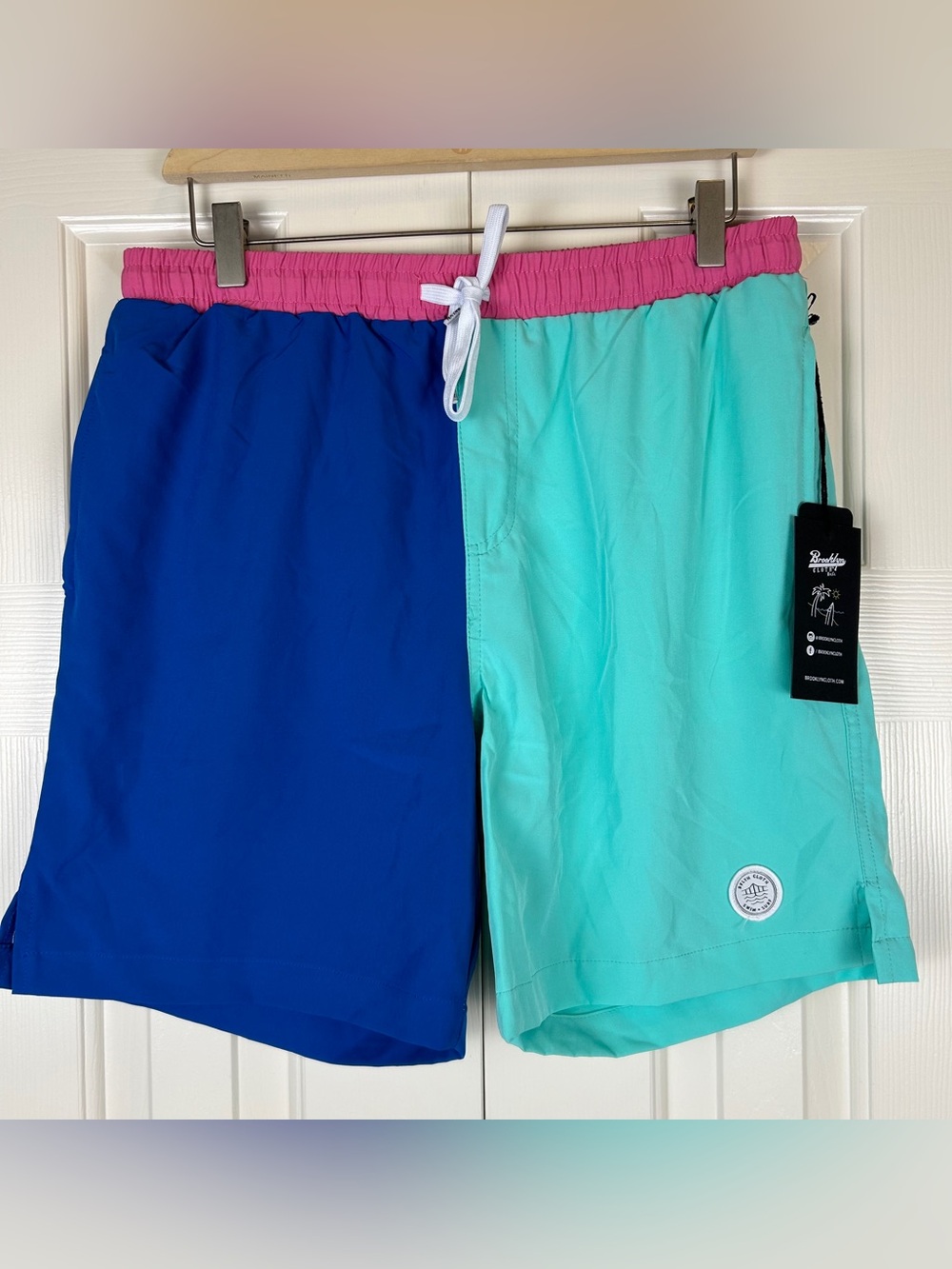 NWT Brooklyn Cloth Color Block Swim Trunks